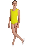 BODY DANZA LYCRA SMANICATO GIALLO BAMBINA